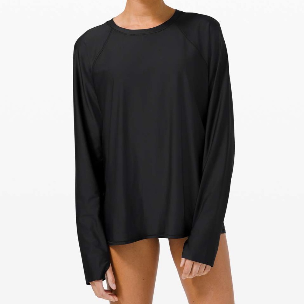 Lululemon waterside relaxed UVP long sleeve black - lululemon